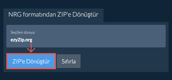 ZIP dönüşümüne başlayın ZIP dönüşümüne başlayın