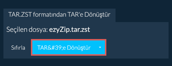 TAR dönüşümüne başlayın