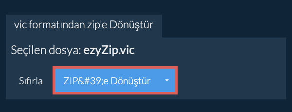 zip dönüşümüne başlayın
