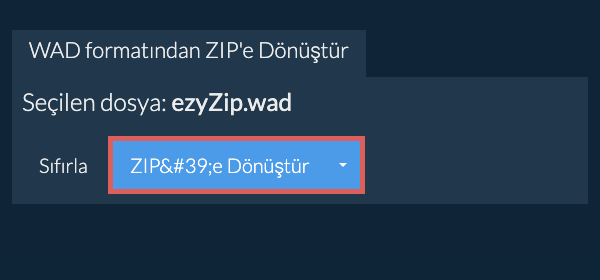 ZIP dönüşümüne başlayın
