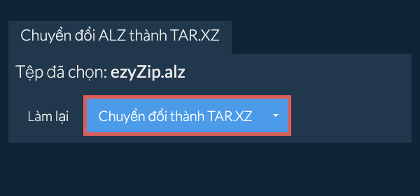 Bắt đầu chuyển đổi thành TAR.XZ Bắt đầu chuyển đổi thành TAR.XZ