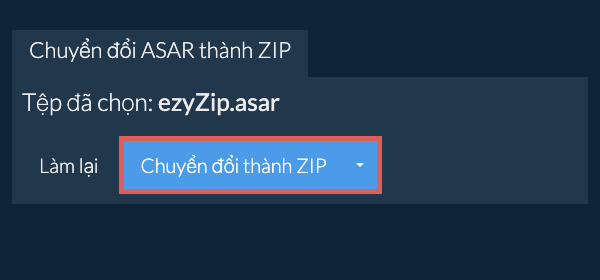 Bắt đầu chuyển đổi thành ZIP