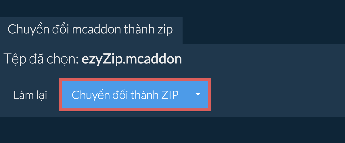 Bắt đầu chuyển đổi thành zip