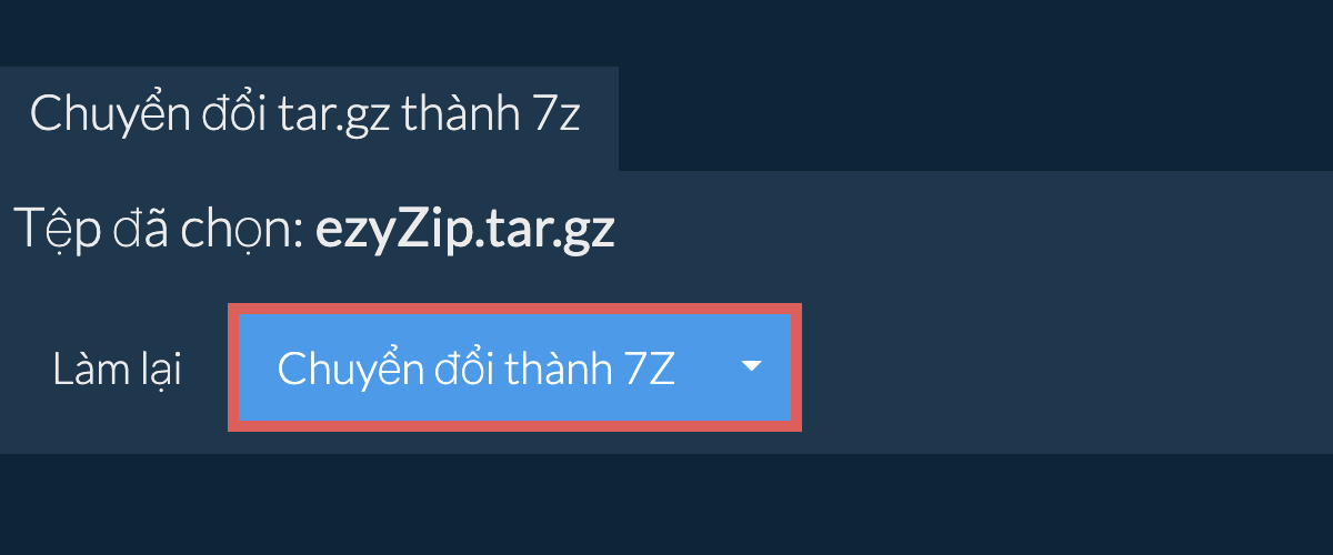 Bắt đầu chuyển đổi thành 7z