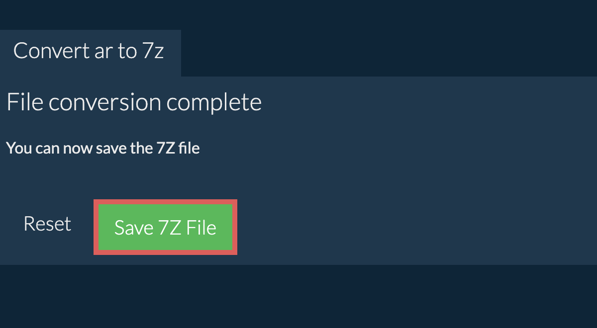 Save 7Z File