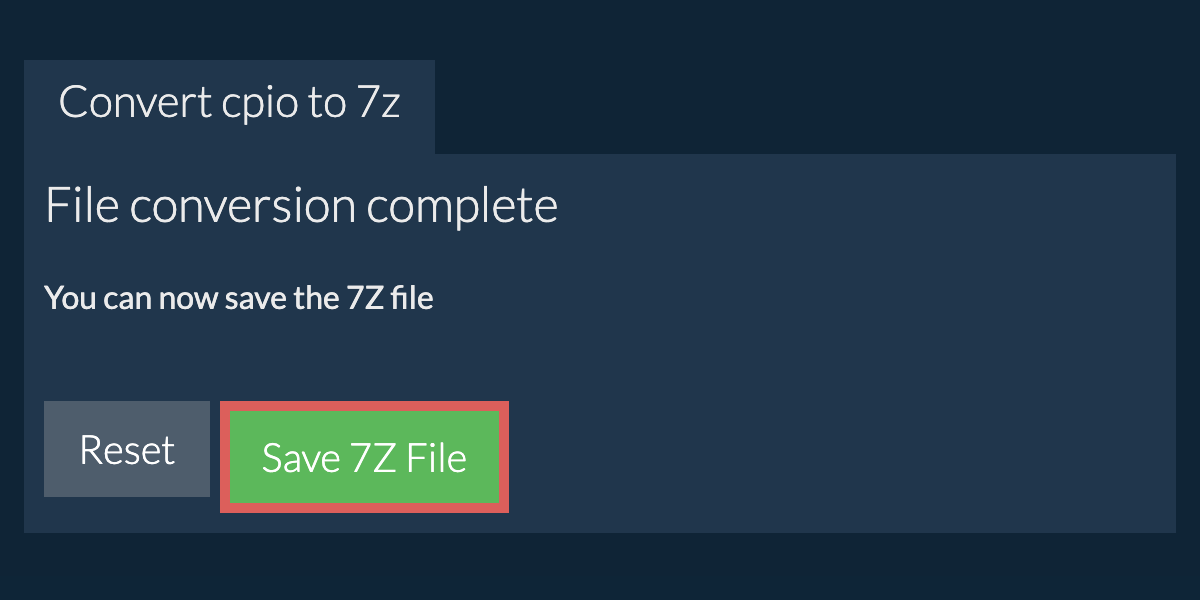 Save 7z File