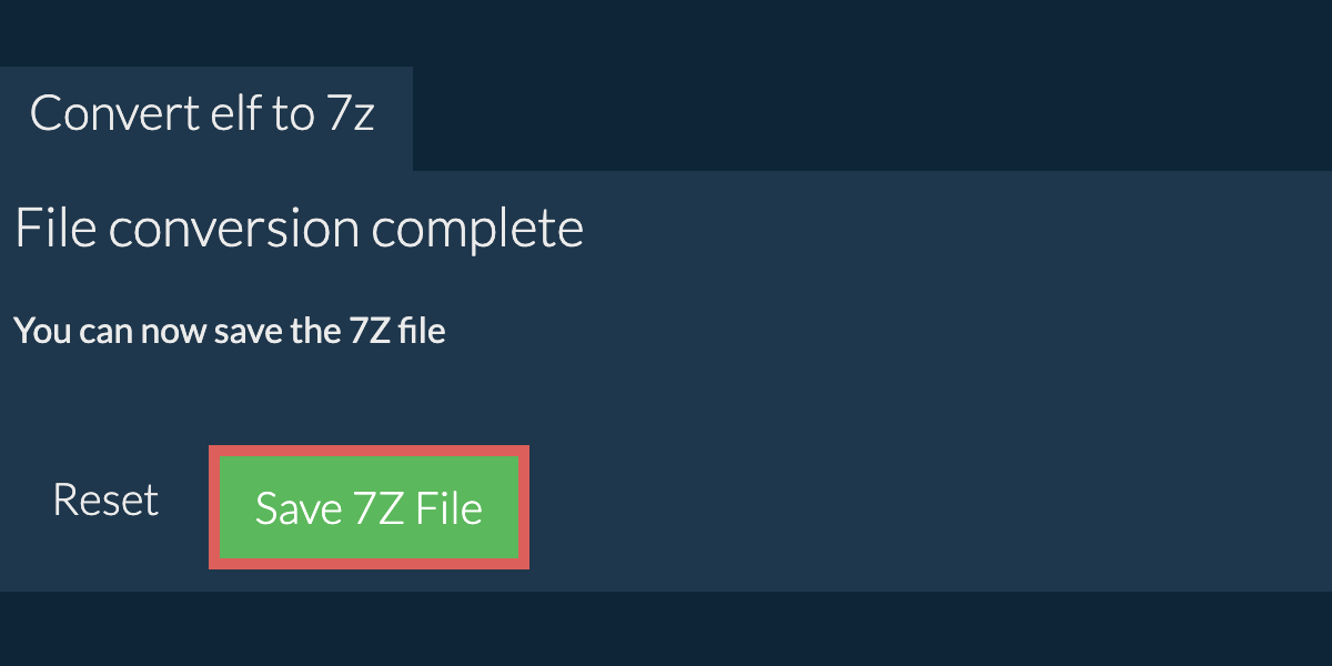 Save 7z File
