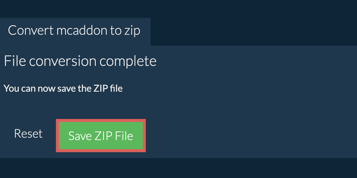 Save zip File