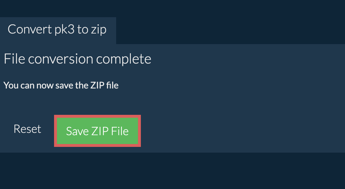 Save zip File