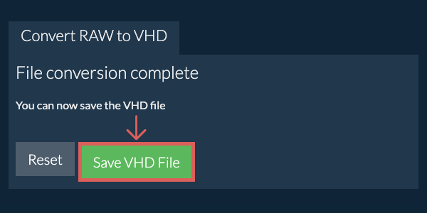 Save VHD File