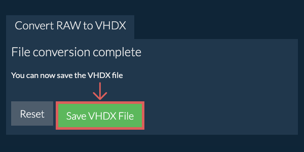 Save VHDX File