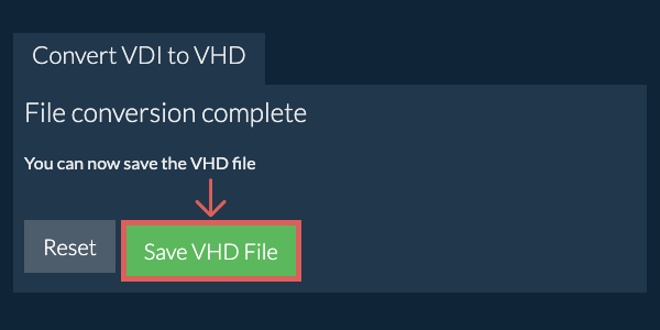 Save VHD File