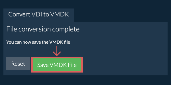 Save VMDK File