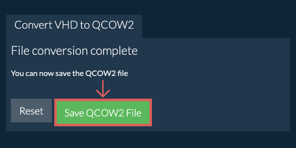 Save QCOW2 File