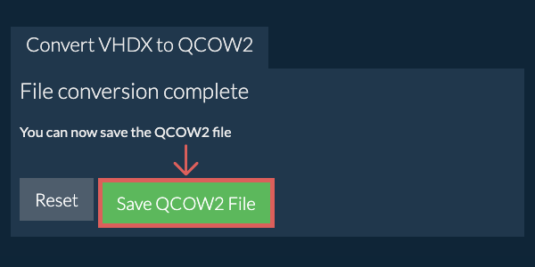 Save QCOW2 File