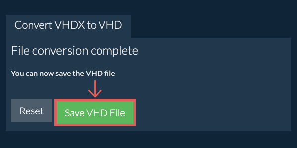 Save VHD File