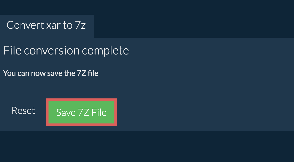 Save 7z File