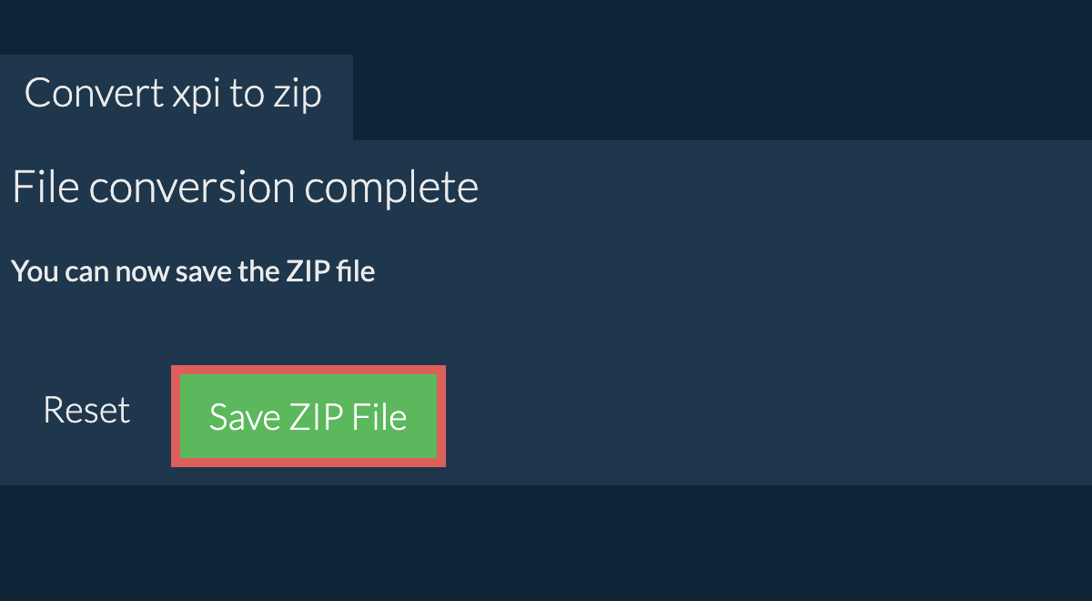Save zip File