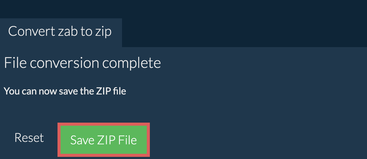 Save zip File