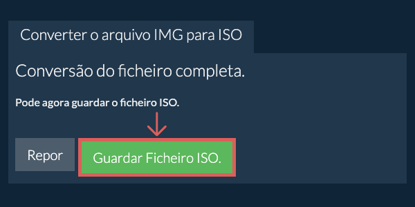 Guardar ficheiro ISO