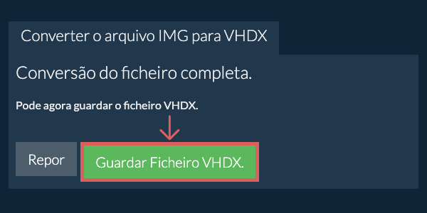 Guardar ficheiro VHDX