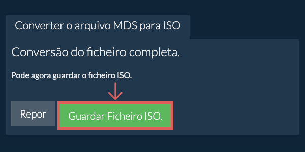 Guardar ficheiro ISO