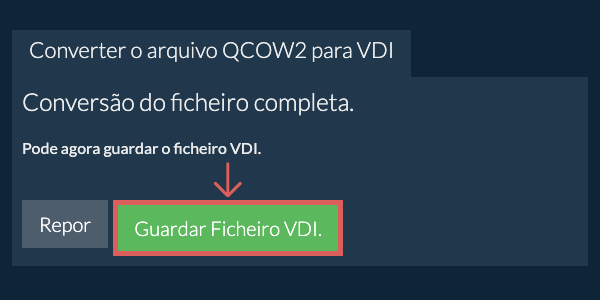 Guardar ficheiro VDI