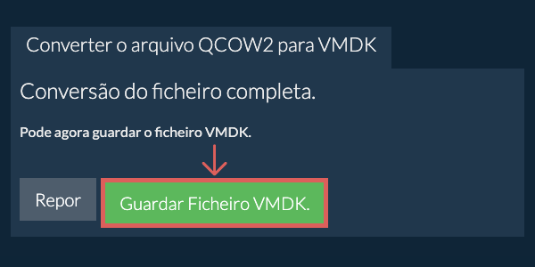 Guardar ficheiro VMDK