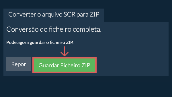 Guardar ficheiro ZIP