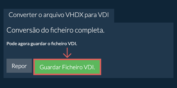 Guardar ficheiro VDI
