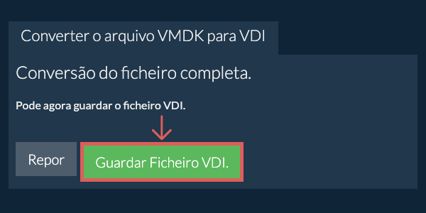 Guardar ficheiro VDI