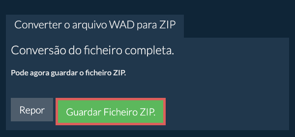 Guardar ficheiro ZIP
