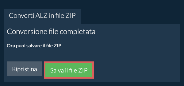 Salva file ZIP