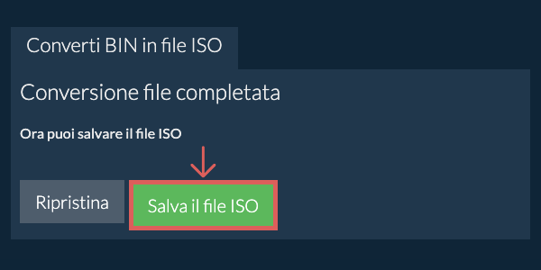 Salva file ISO