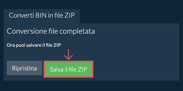 Salva file ZIP
