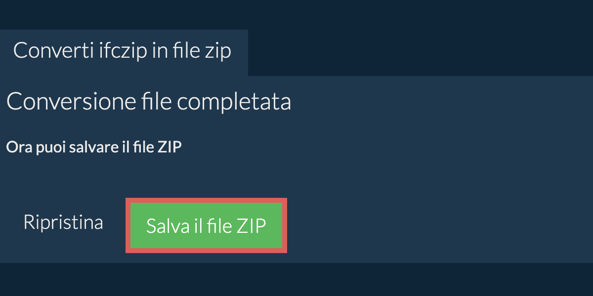 Salva file zip