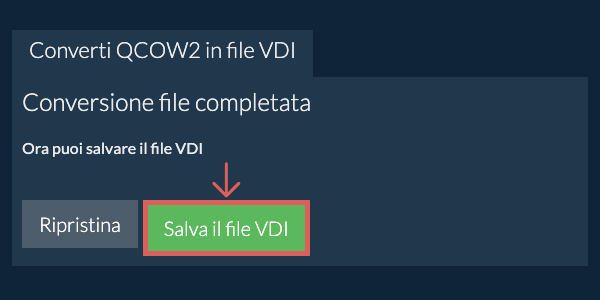 Salva file VDI