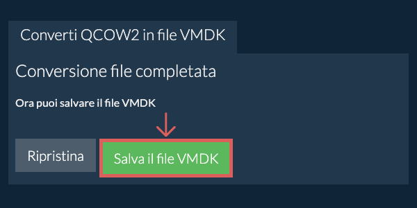 Salva file VMDK