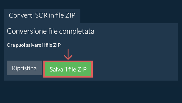 Salva file ZIP