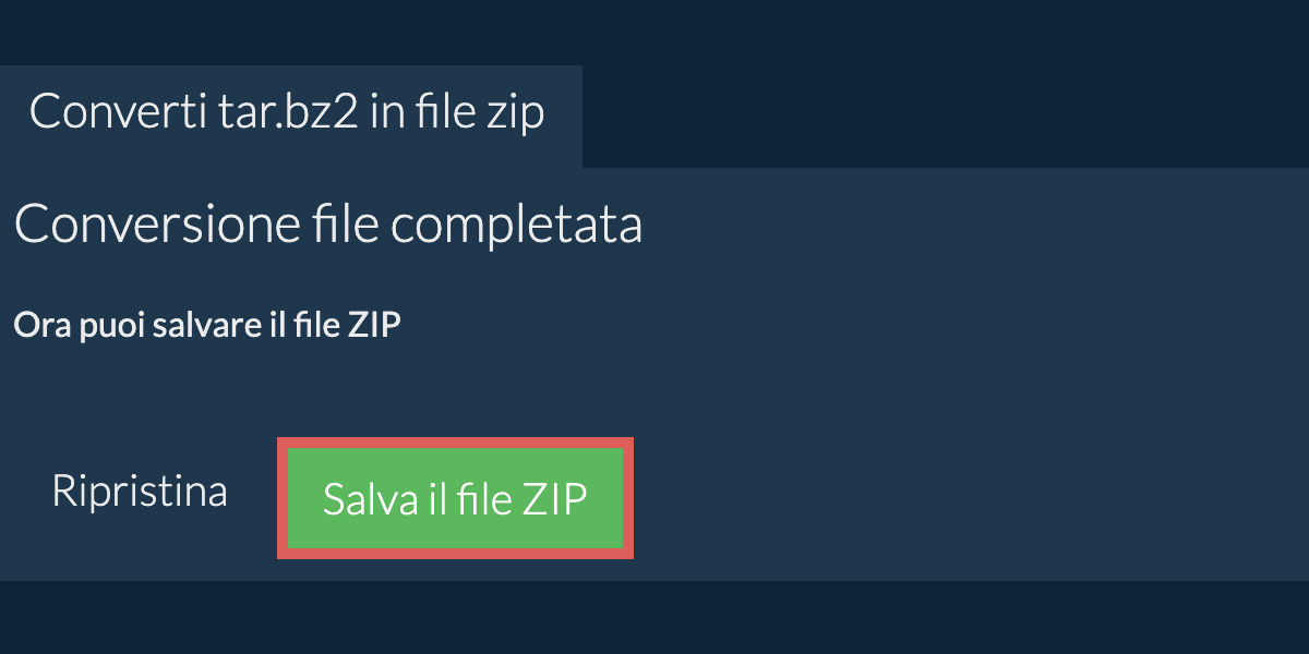 Salva file zip