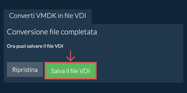 Salva file VDI
