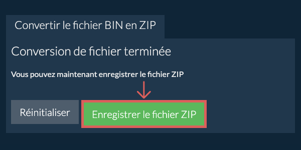 Enregistrer le fichier ZIP