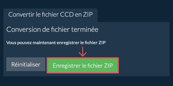 Enregistrer le fichier ZIP