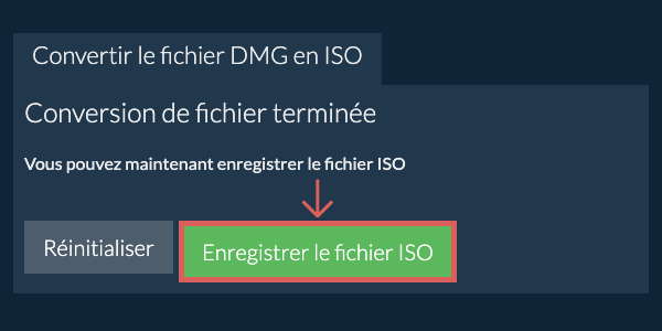 Enregistrer le fichier ISO