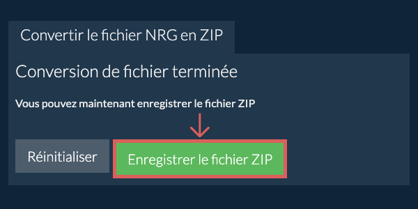 Enregistrer le fichier ZIP