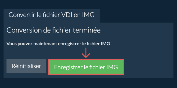 Enregistrer le fichier IMG