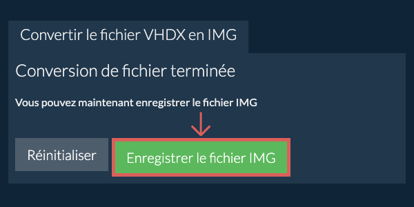 Enregistrer le fichier IMG