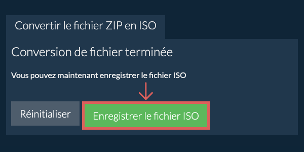 Enregistrer le fichier ISO