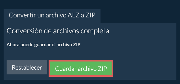 Guardar archivo ZIP