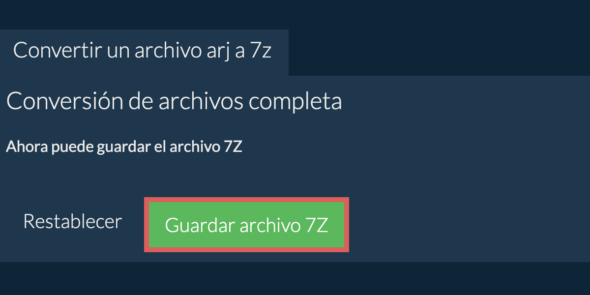 Guardar archivo 7Z